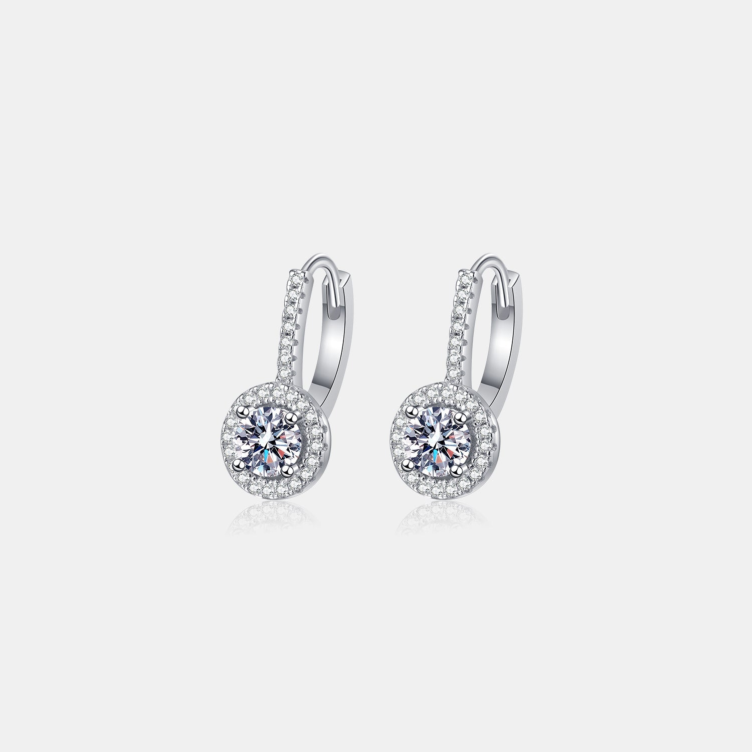 1 Carat Moissanite 925 Sterling Silver Earrings - Masidas Stores