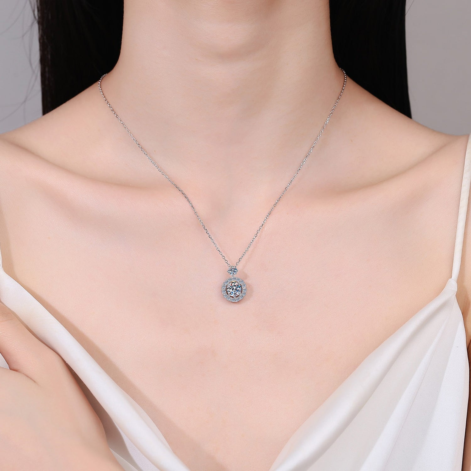 1 Carat Moissanite 925 Sterling Silver Necklace - Masidas Stores