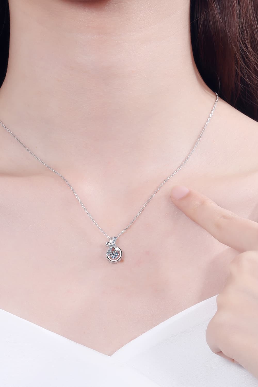 1 Carat Moissanite 925 Sterling Silver Necklace - Masidas Stores