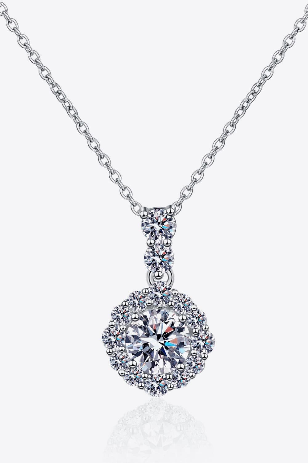 1 Carat Moissanite 925 Sterling Silver Necklace - Masidas Stores