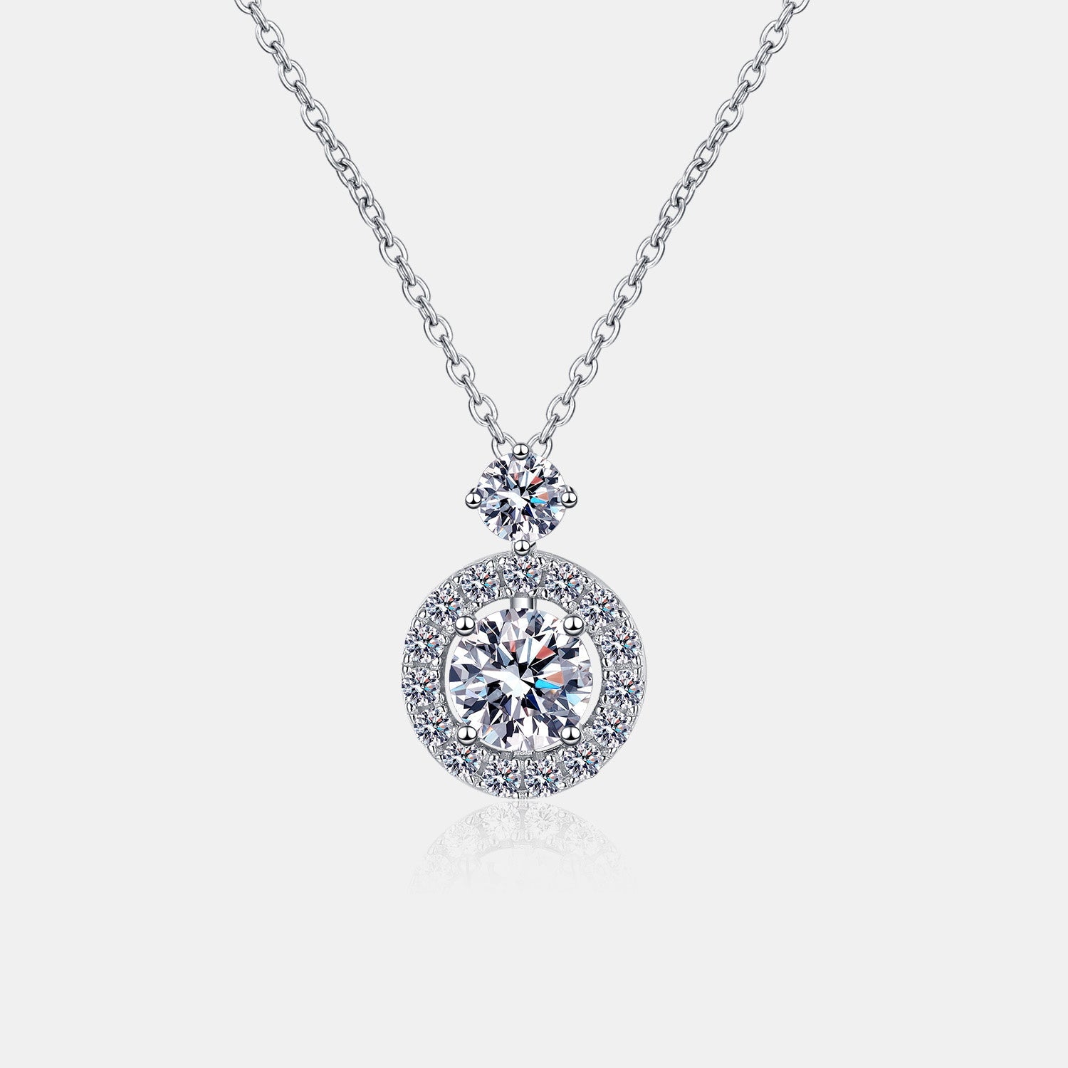 1 Carat Moissanite 925 Sterling Silver Necklace - Masidas Stores