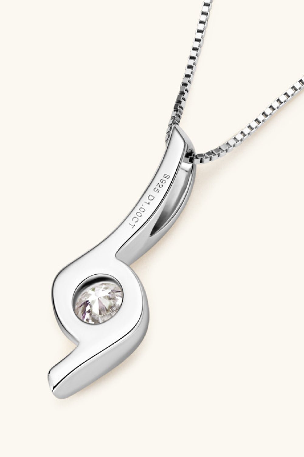 1 Carat Moissanite 925 Sterling Silver Necklace - Masidas Stores