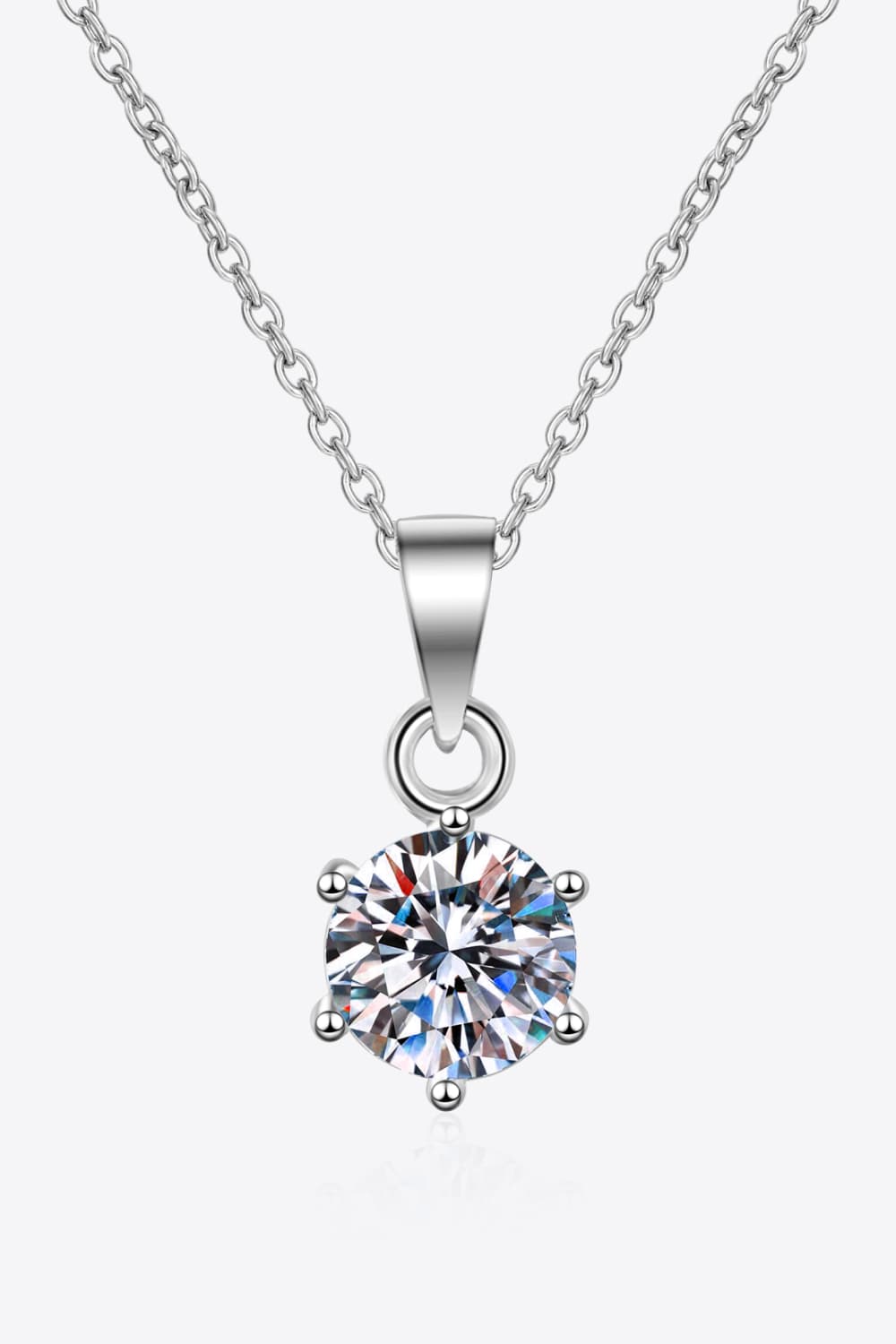 1 Carat Moissanite 925 Sterling Silver Necklace - Masidas Stores