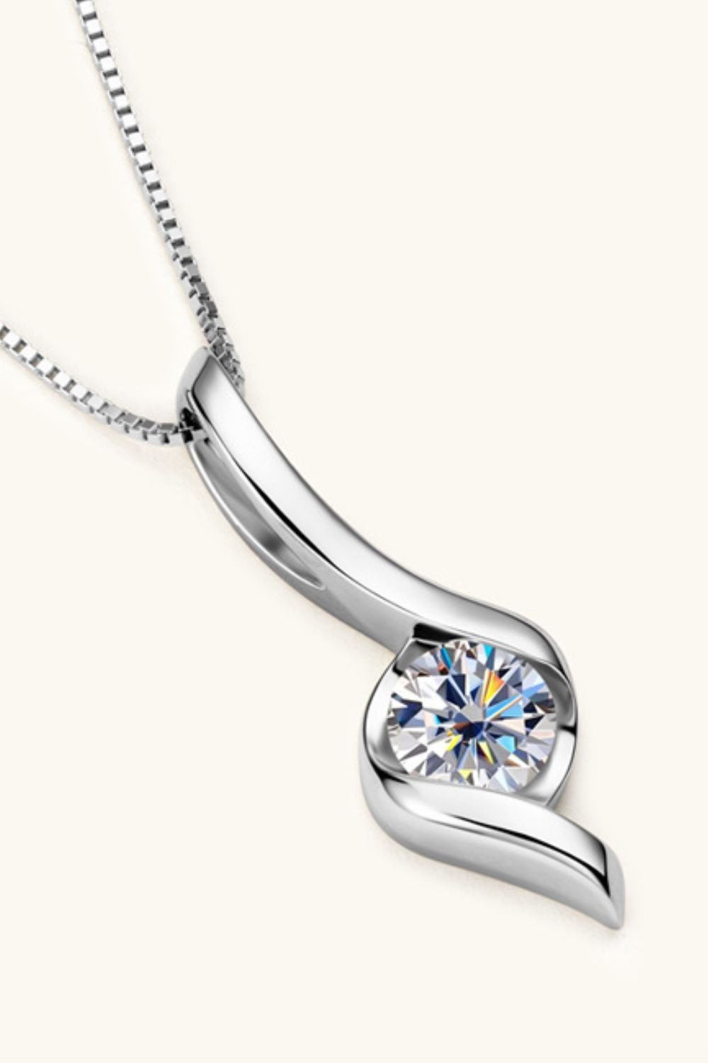 1 Carat Moissanite 925 Sterling Silver Necklace - Masidas Stores