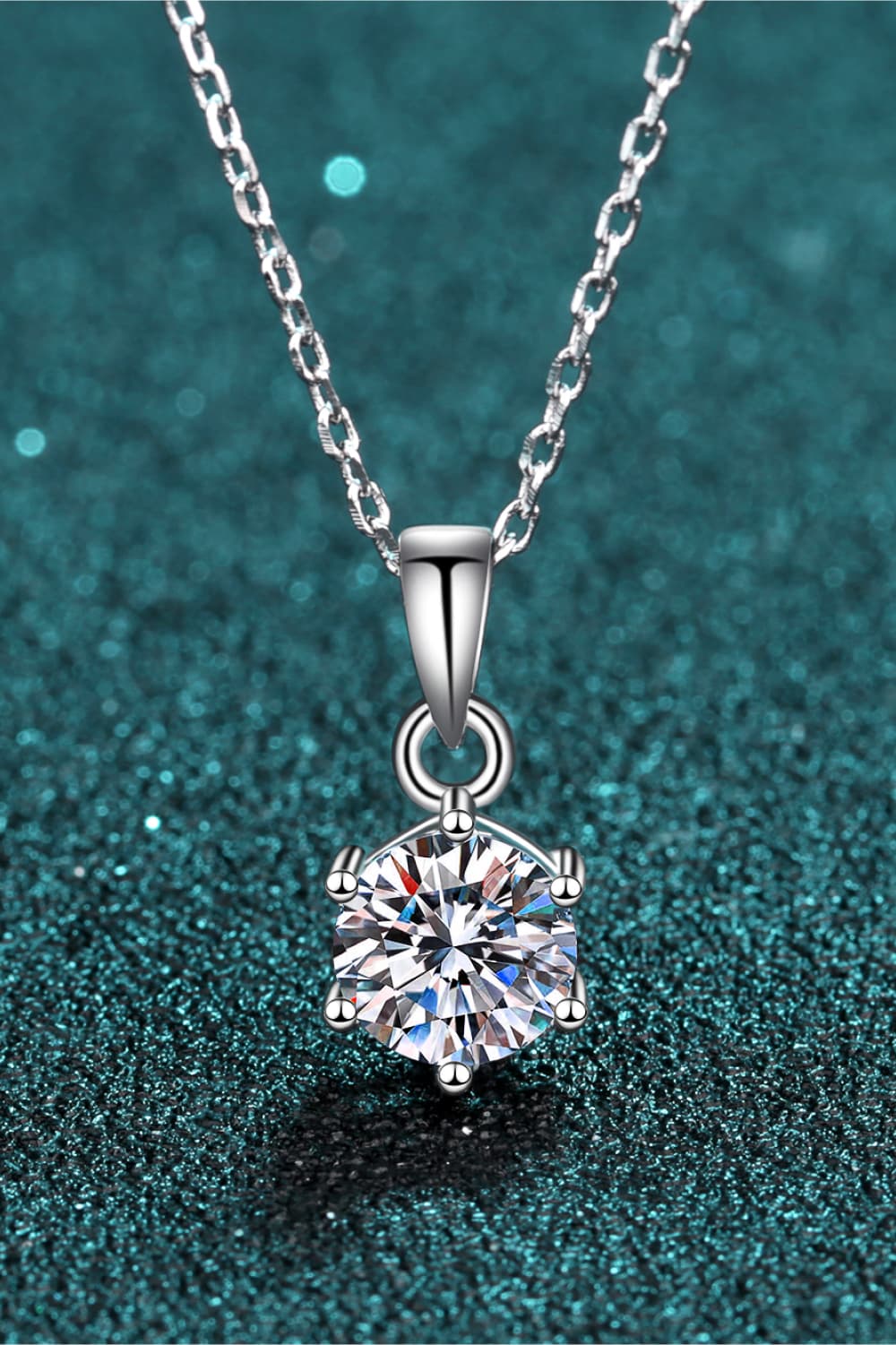 1 Carat Moissanite 925 Sterling Silver Necklace - Masidas Stores