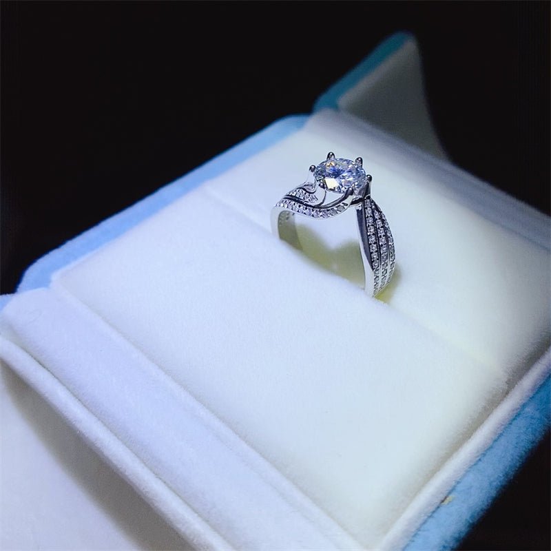 1 Carat Moissanite 925 Sterling Silver Ring - Masidas Stores