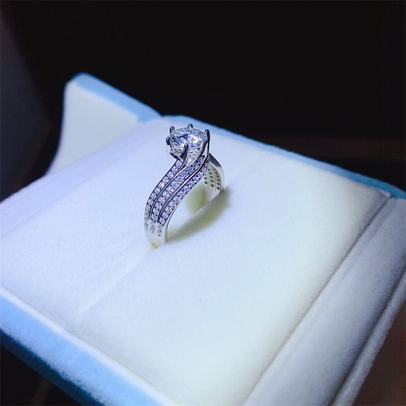 1 Carat Moissanite 925 Sterling Silver Ring - Masidas Stores