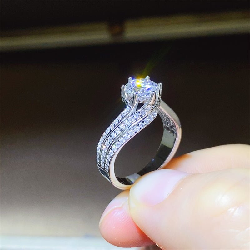 1 Carat Moissanite 925 Sterling Silver Ring - Masidas Stores