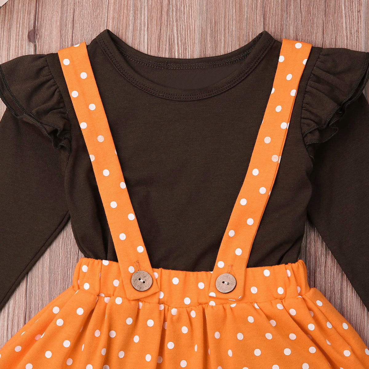 Toddler turkey embroidered dress set