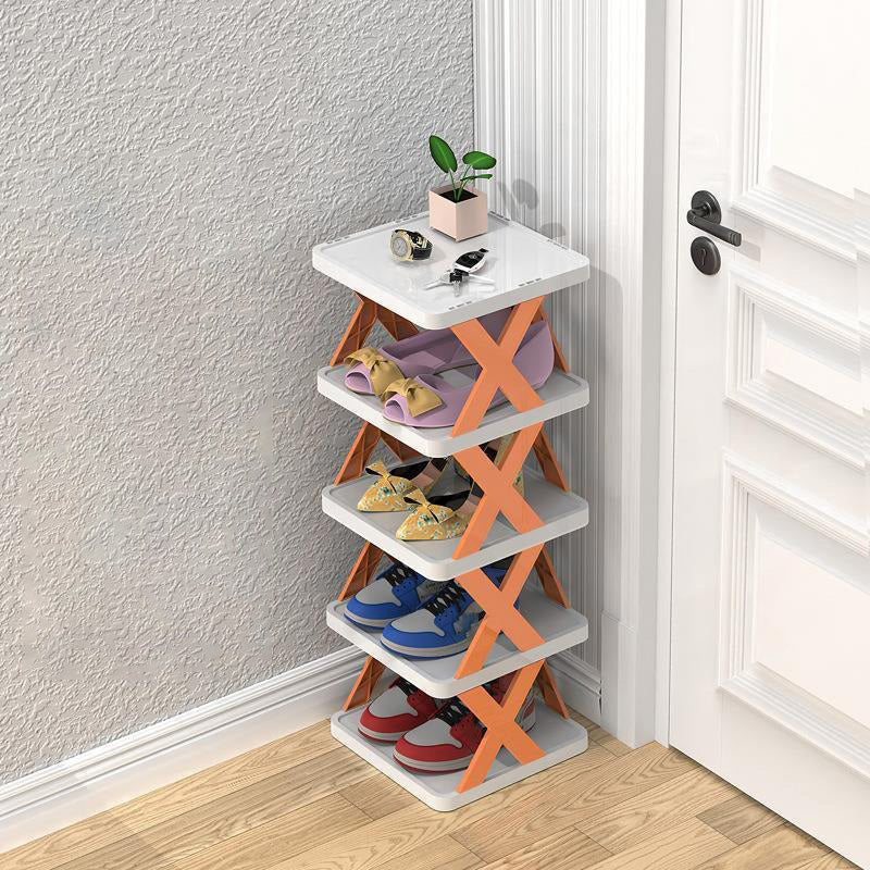 Simple shoe rack corridor narrow storage shoe cabinet foldable and easy to use multifunctional dust-proof shoe rack