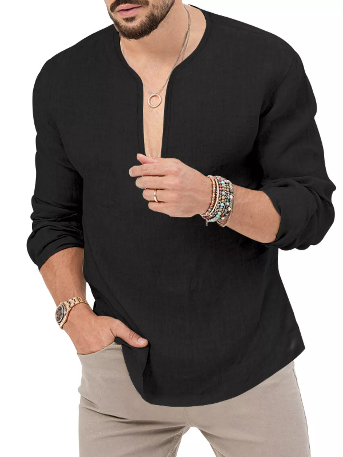 Slim long-sleeve shirt