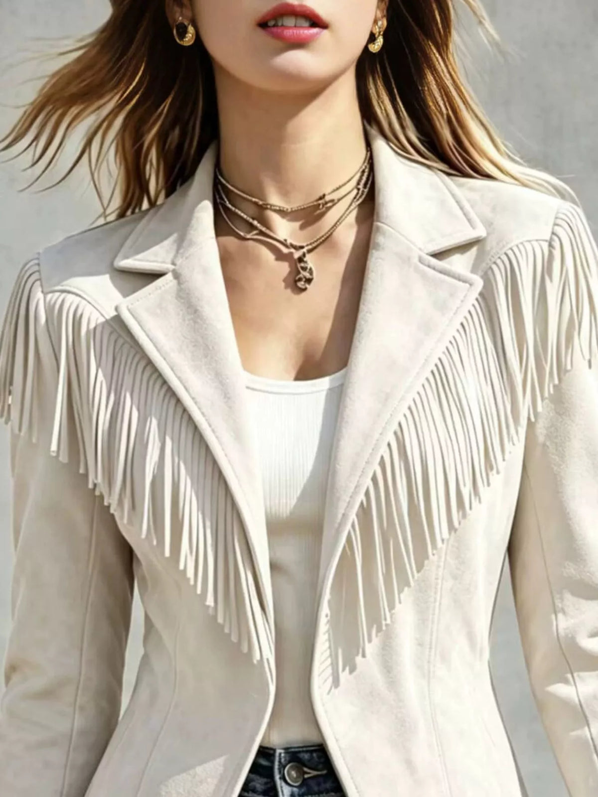Western fringe jacket