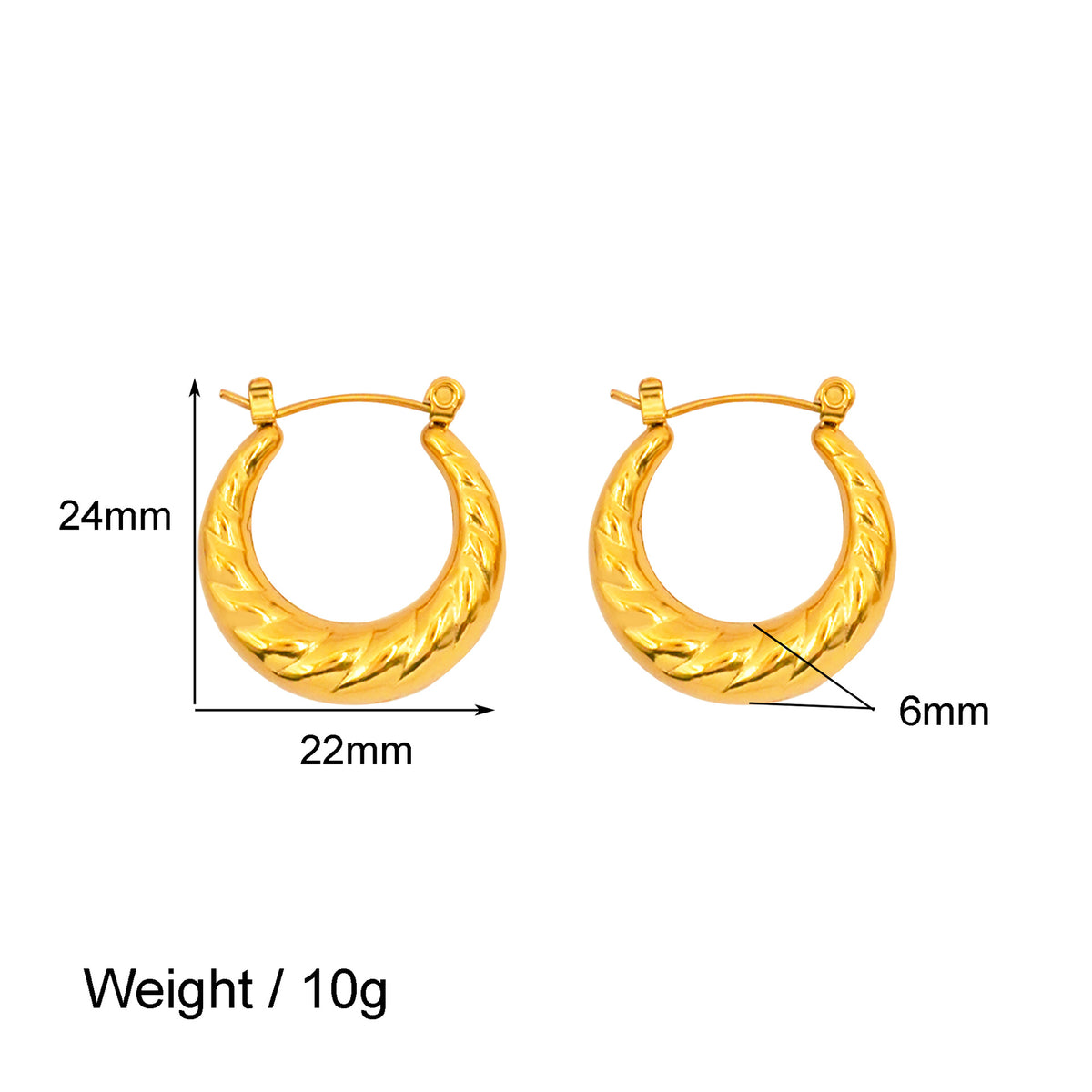 Geometric gold earrings