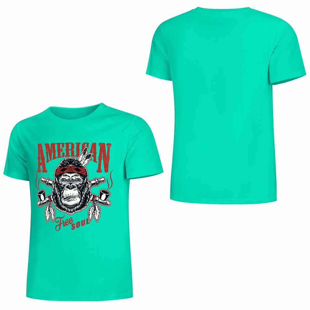 New 2025 Pure cotton short sleeved T-shirt Front print Multiple colors