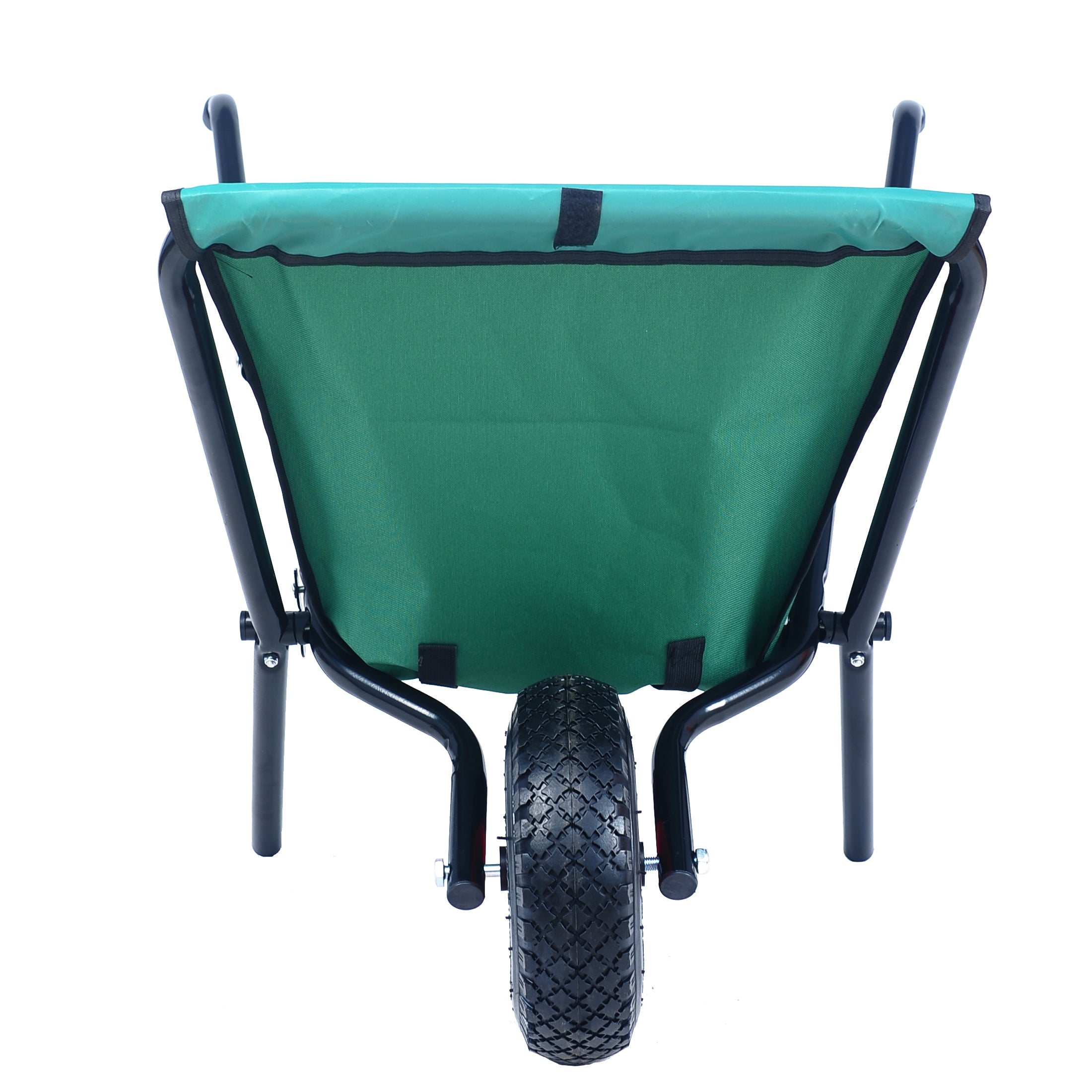 Folding unicycle 176 pounds folding yard unicycle heavy-duty Oxford cloth green lawn bicycle 10 inch inflatable tires