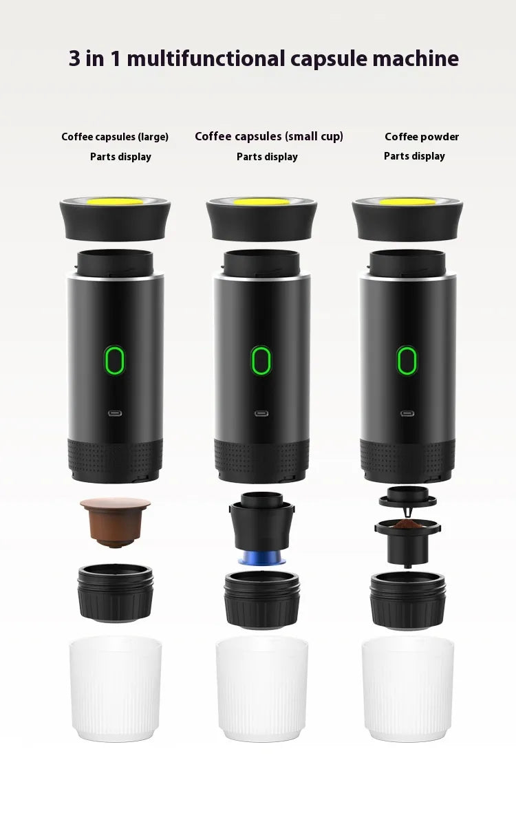 Portable capsule coffee maker