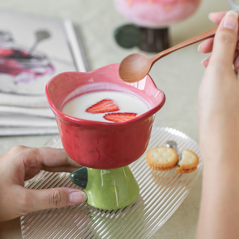 Tulip ceramic dessert bowl