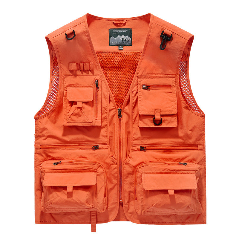 Mesh Quick Drying Vest Leisure Outdoor Multi Bag Fishing Photography Vest