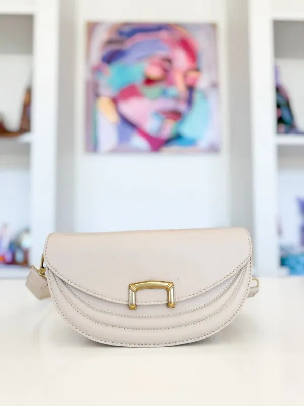 Crescent crossbody bag – beige