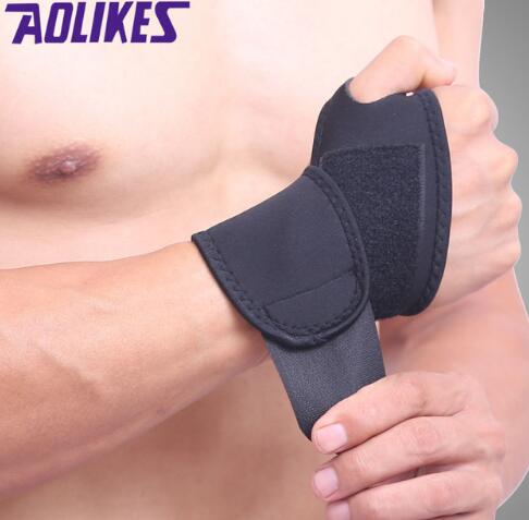 Aolikes 1pcs Sports Wristband Wrist Support Straps Wraps for Cycling Running Weight Lifting Fitness Gym Tennis Hand Bands