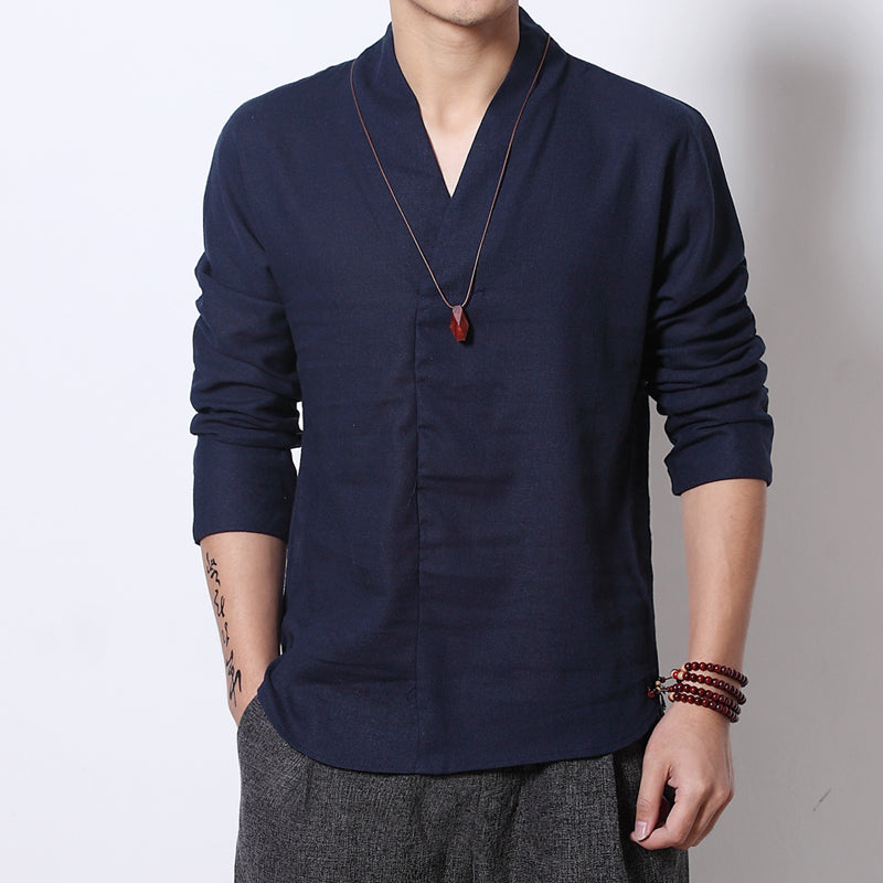 Relaxed linen overshirt