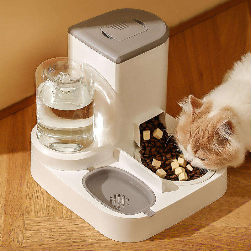 Automatic pet feeder, steel bowls
