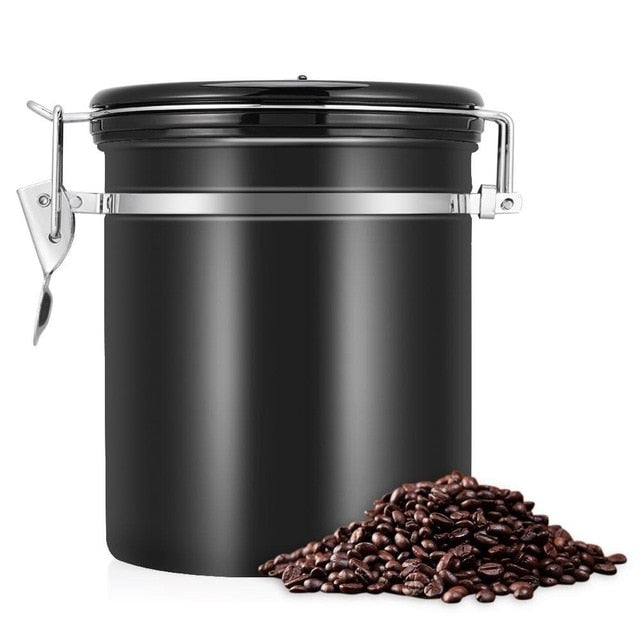Airtight coffee canister, 1.5L – black