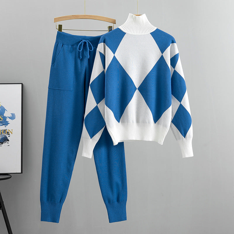 Ribbed knit two-piece set