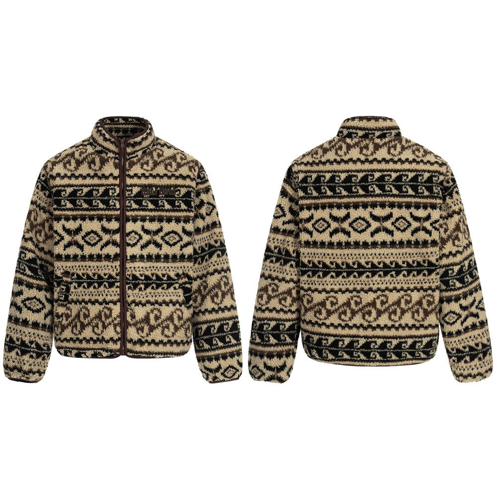 Retro Men's Cotton Coat with Stand Collar, Detachable Sleeves, Casual Loose Fit Outerwear