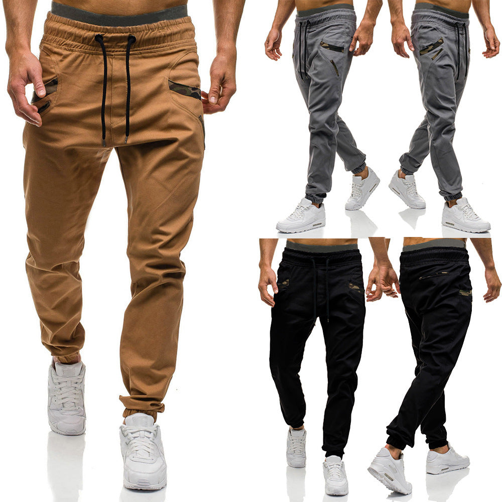 Fashion Men Gyms Pure color Pants Joggers Fitness Casual Long Pants Men Workout Skinny Sweatpants Jogger Tracksuit Trousers