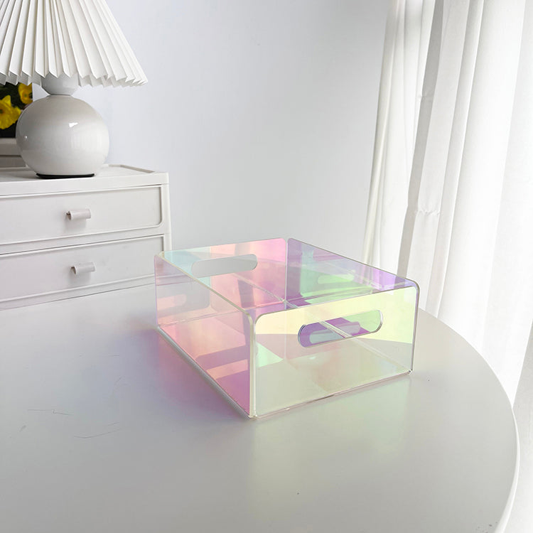 Desk office desktop organizer Tray Clear Cosmetic Storage Collection Container Acrylic Makeup storage drawers