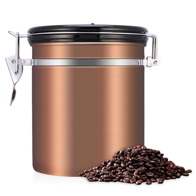 Airtight Coffee Container Storage Canister Set for Coffee Beans Gound 1.5L Tea Container