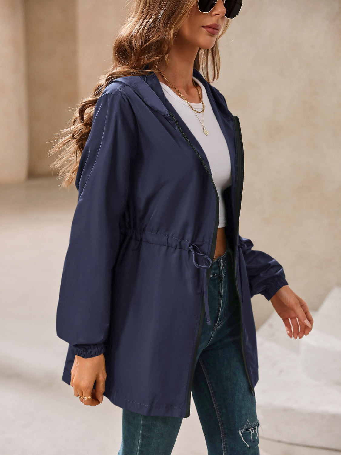 Hooded zip jacket