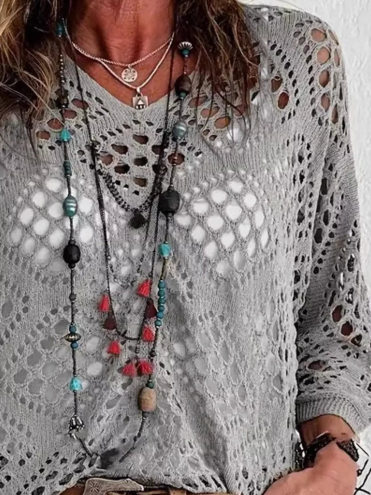 Crochet knit cover-up