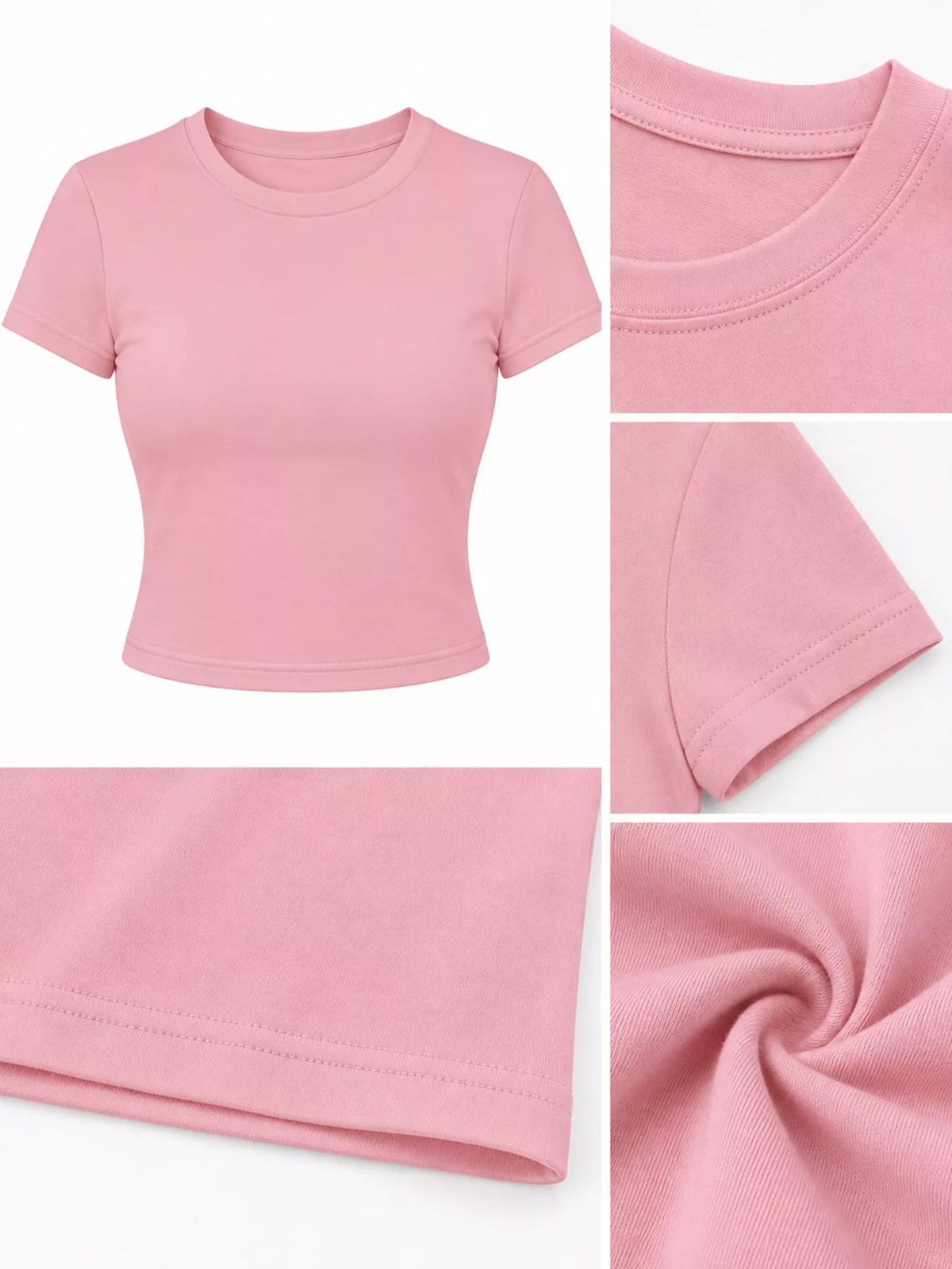 Fitted crew crop tee