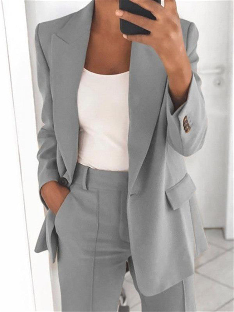 Polo-collar blazer