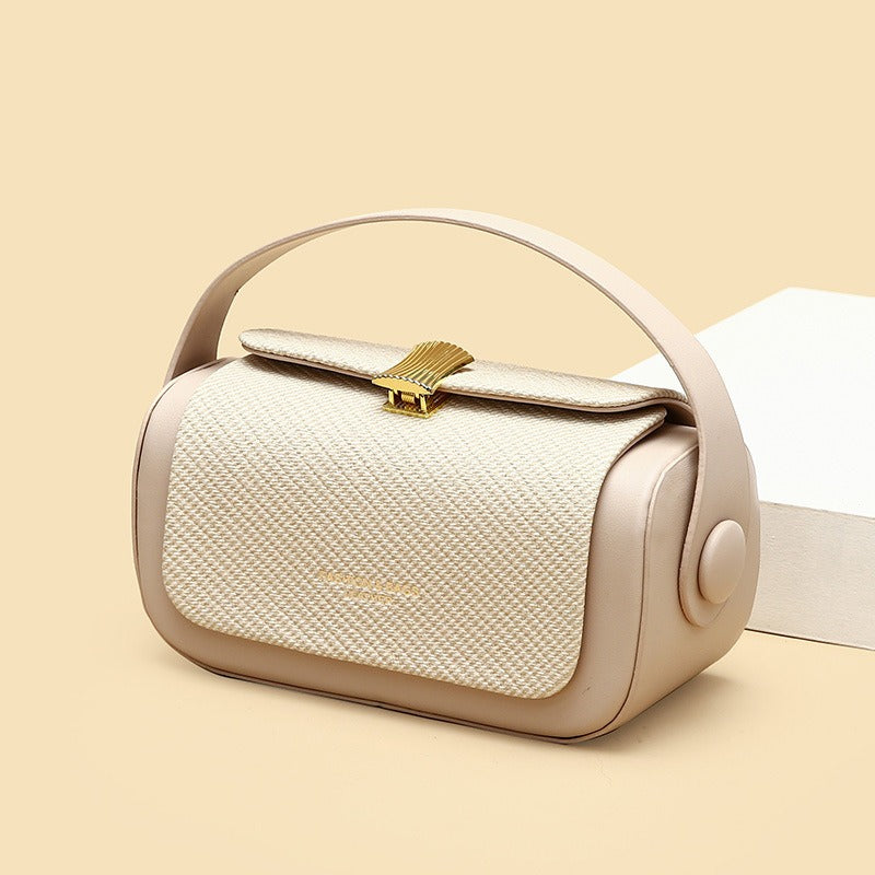 Woven box crossbody bag