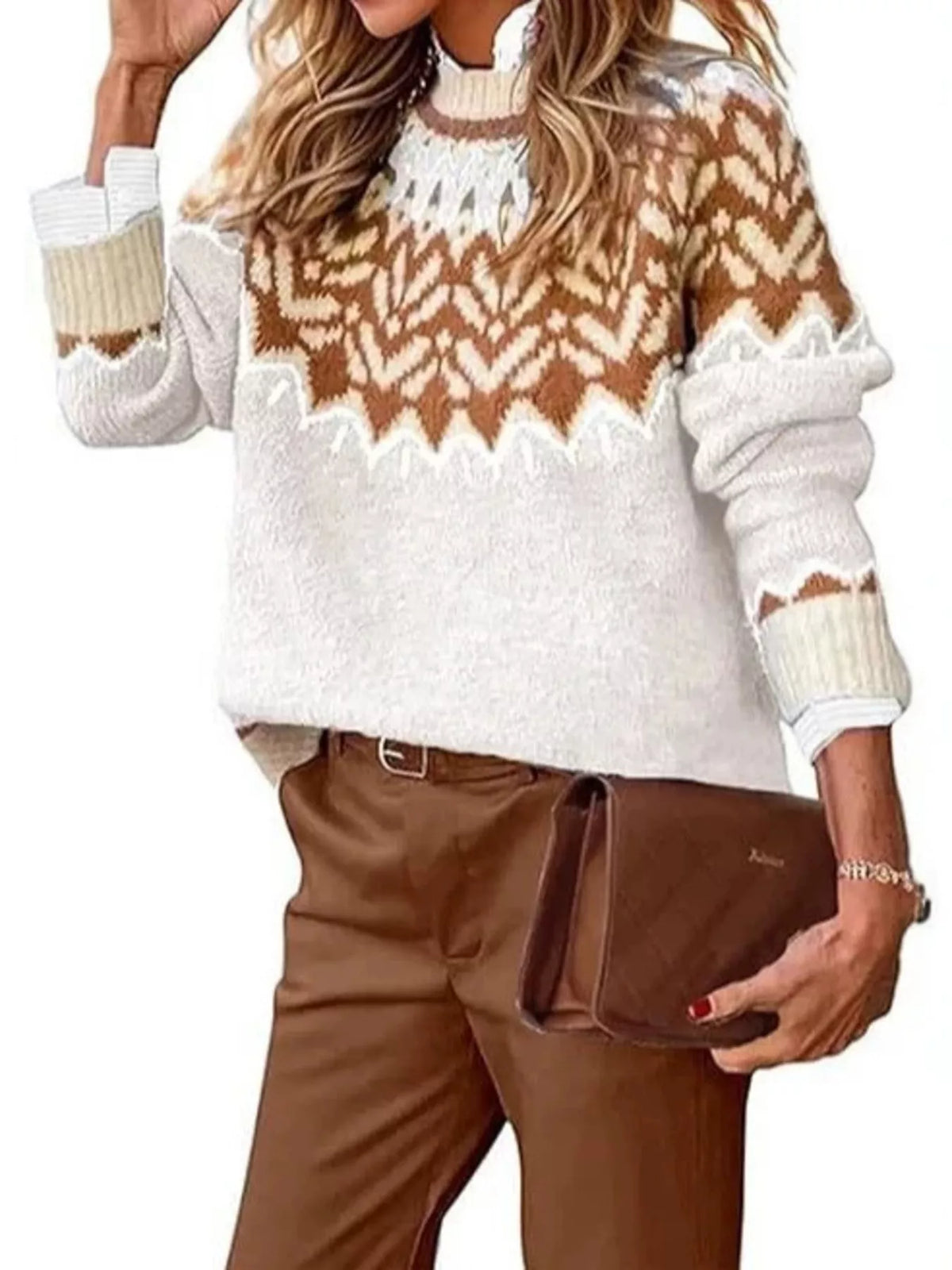 Fair Isle sweater – white