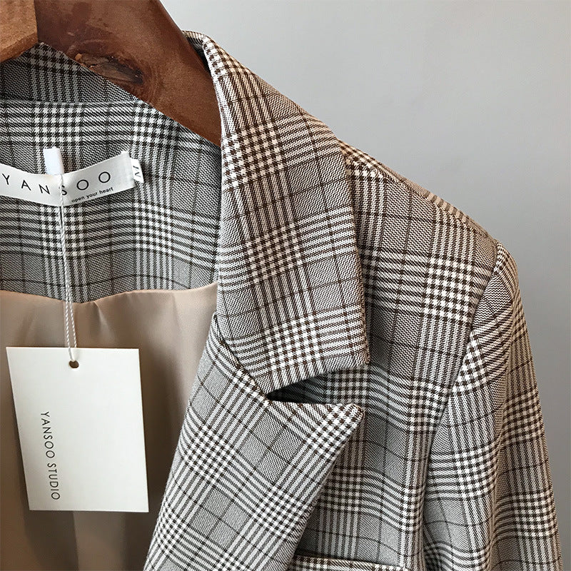 Plaid relaxed blazer