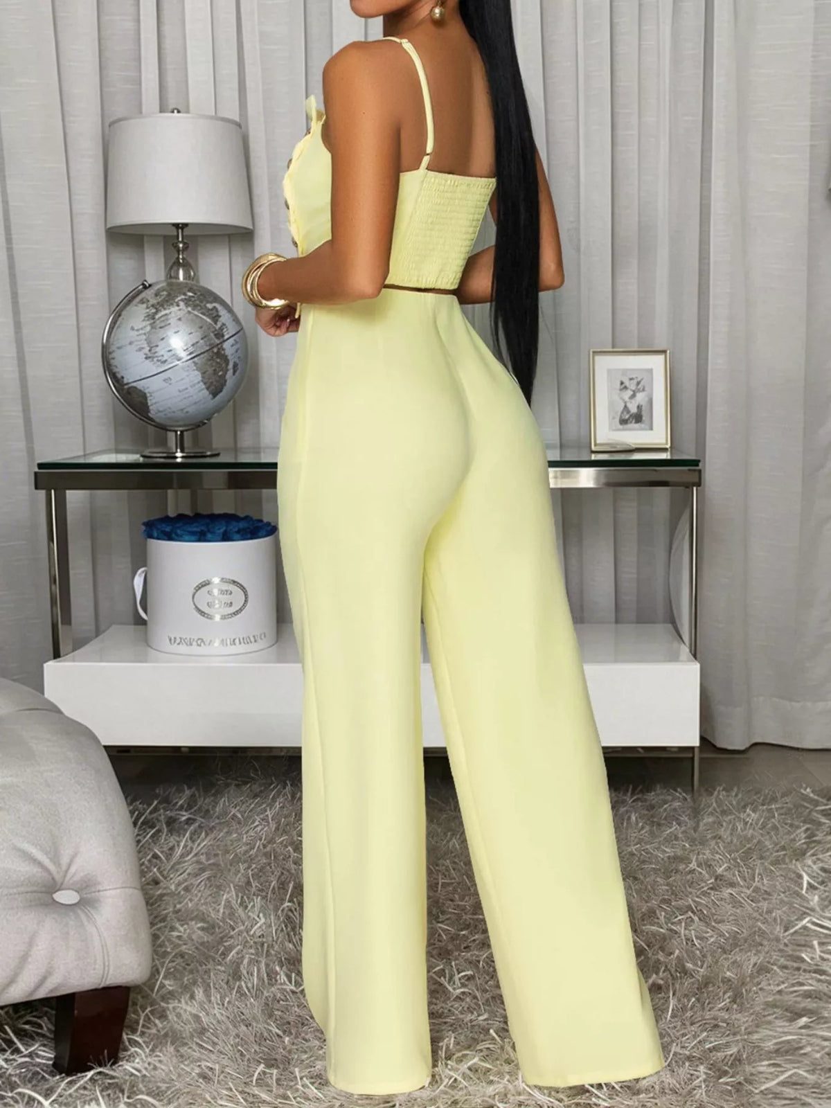 Cami and wide-leg pants set