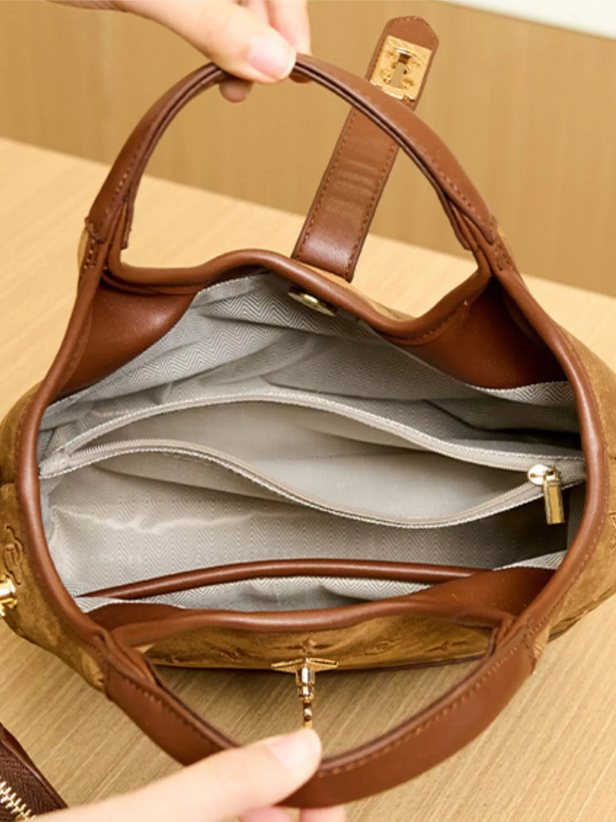 Embossed crossbody with coin pouch