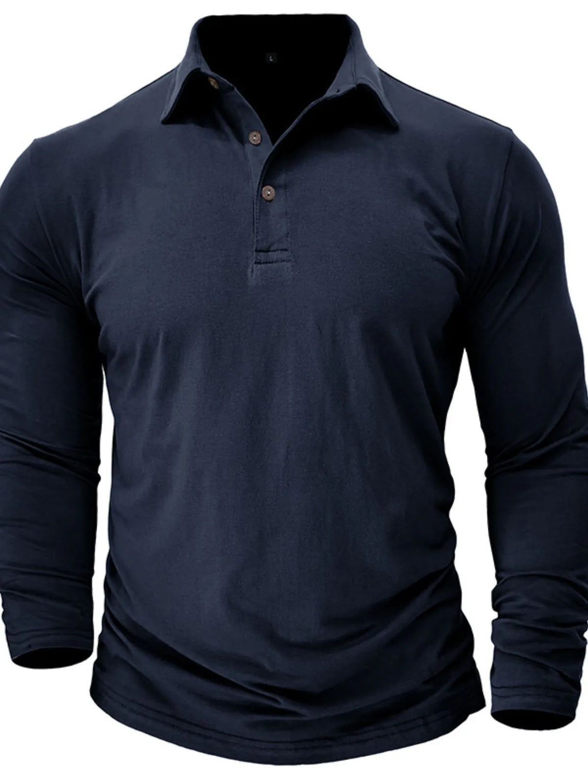 Collared neck long sleeve polo