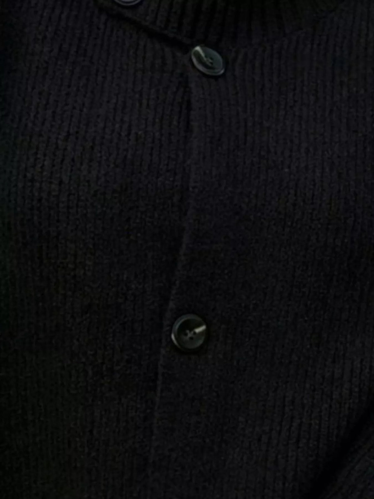 Mock-neck button cardigan