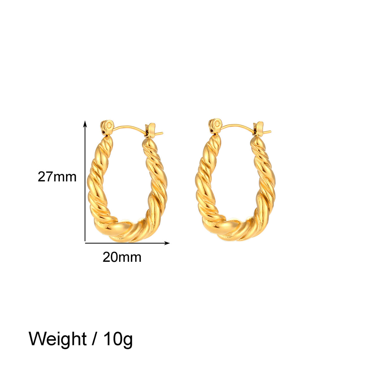 Geometric gold earrings