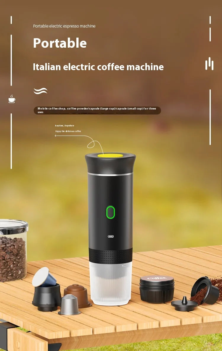Portable capsule coffee maker