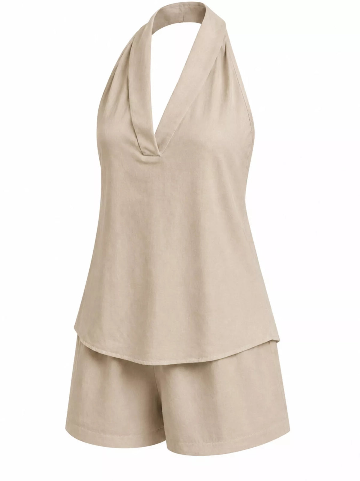 Halter neck top and shorts set
