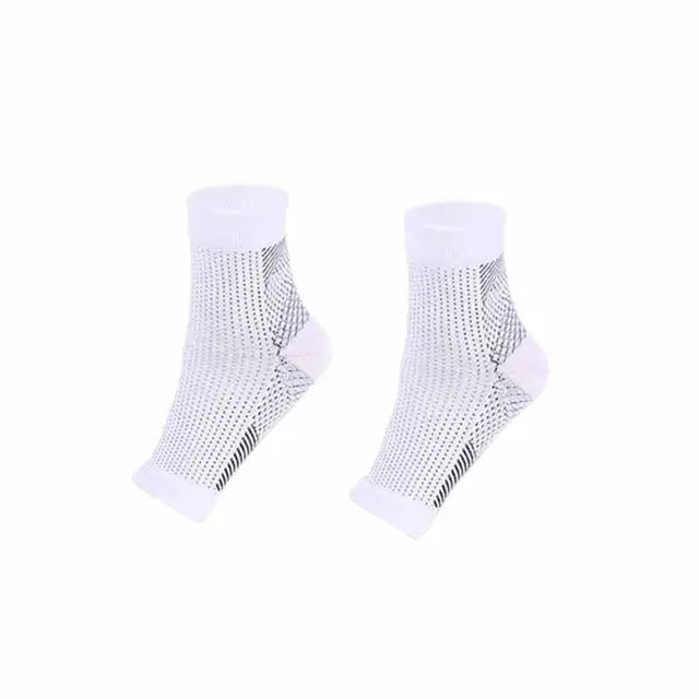 1pair Foot Compression Sleeve Anti Plantar Support Ankle Angel Socks Sport Protector Basketball Soccer Ankle Support Relief Sock