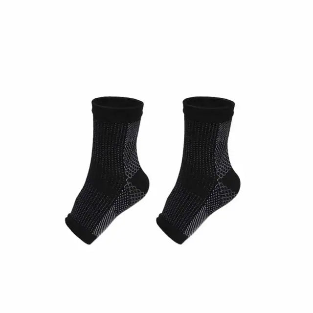 1pair Foot Compression Sleeve Anti Plantar Support Ankle Angel Socks Sport Protector Basketball Soccer Ankle Support Relief Sock