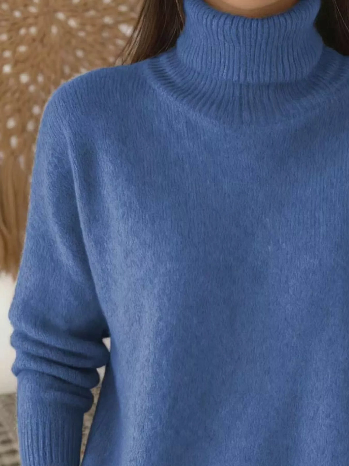 Turtleneck long sleeve sweater