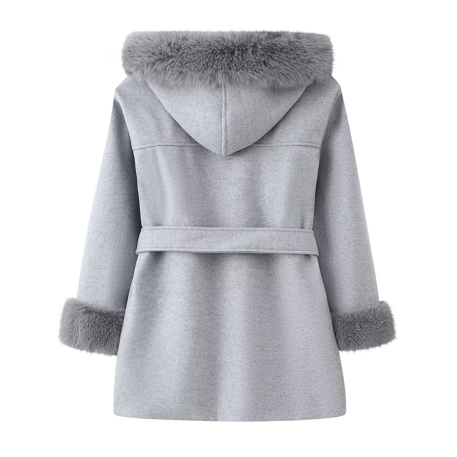 Loose woolen coat jacket